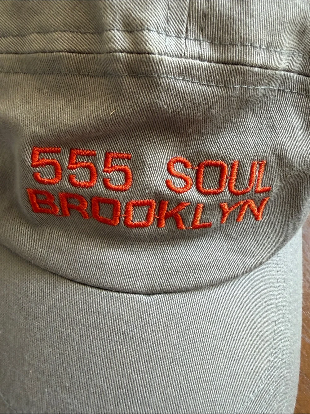 **RARE VINTAGE ** Original  90s 555 Soul Brooklyn Embroidered Gray Fitted Cap